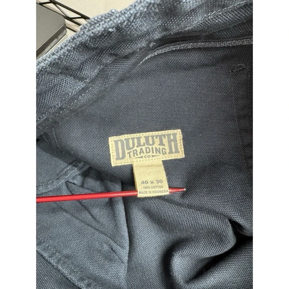 Duluth Heavyweight Fire Hose Pants Men’s 40x30 Navy Blue 5 Pocket Relaxed 86125 - Picture 3 of 9